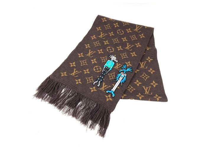 LV Friends Fransen-Schal von Louis Vuitton Virgil Abloh Braun