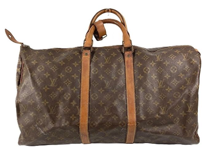 Bolsa de viagem Louis Vuitton Monogram Keepall 55 Marrom