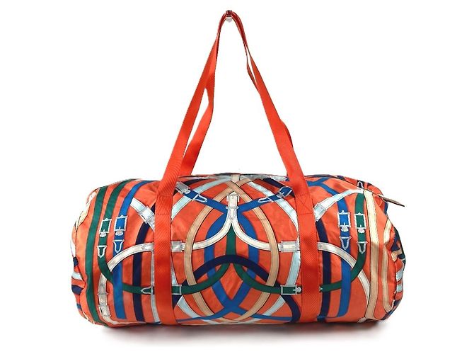 Hermès Bolsa Duffle 44 HERMES Cavalcadour Airsilk Laranja