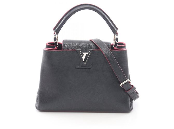 Louis Vuitton Capucines BB 2-Wege-Handtasche Blau Marineblau