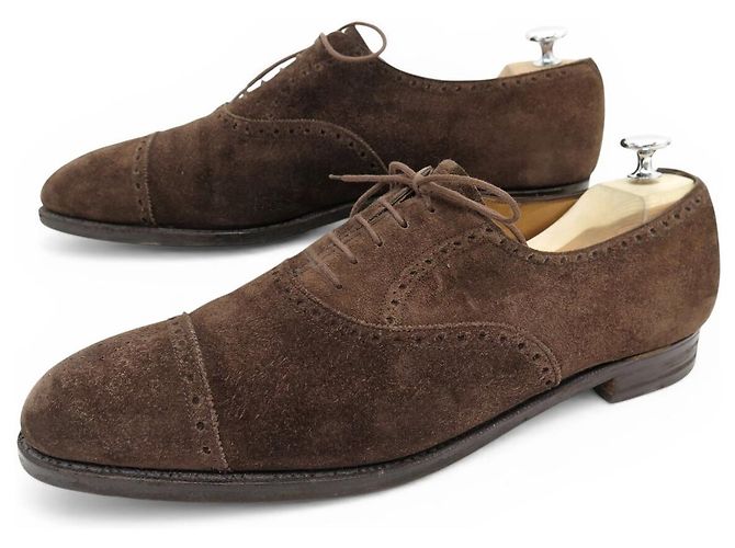 SCARPE JOHN LOBB SEYMOUR 10.5E 44.5 IN CAMOSCIO MARRONE