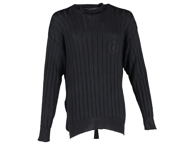 Balenciaga Oversized Rollkragenpullover aus schwarzer Seide