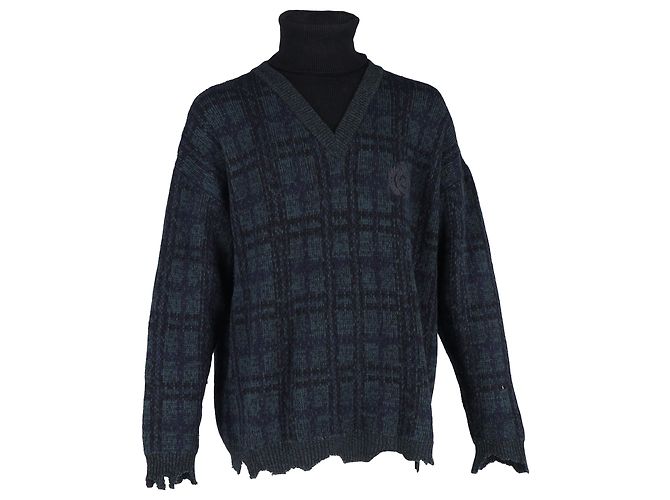 Balenciaga BB Laurel Rollkragenpullover aus mehrfarbiger Wolle Mehrfarben