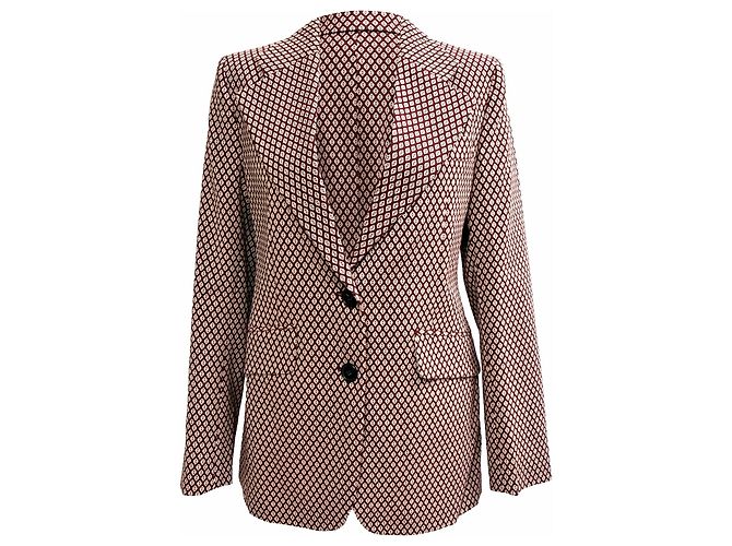 Victoria Beckham Printed Blazer in Multicolor Viscose Multiple colors