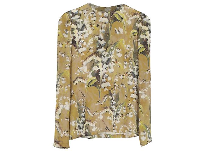 Blusa in seta multicolore con stampa floreale Dolce & Gabbana