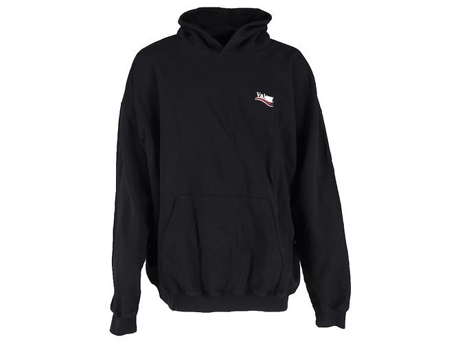 Balenciaga Political Campaign Hoodie aus schwarzer Baumwolle