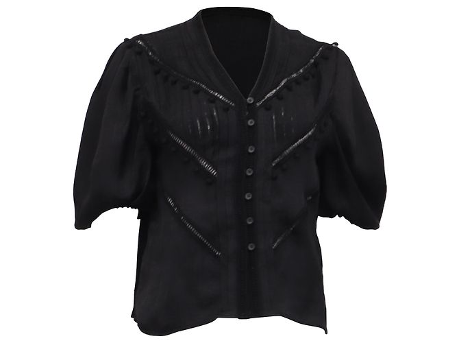 Iro Poyra Bluse aus schwarzer Viskose