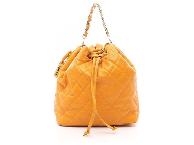 Timeless Chanel Matelasse Calf Backpack Orange