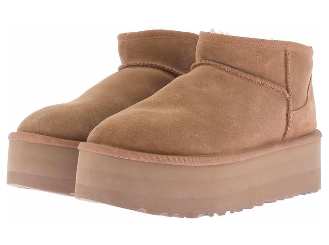 Ugg Botas forradas "Classic Ultra Mini" com plataforma Camelo