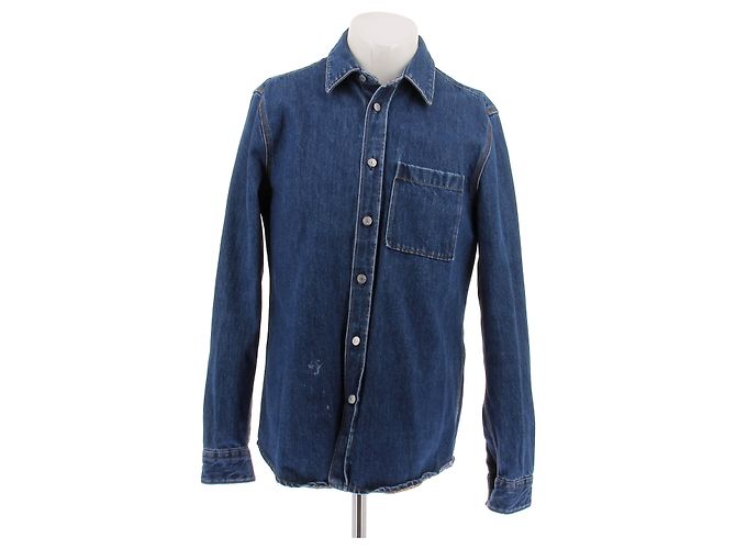 Acne Studios Jeanshemd Blau Baumwolle