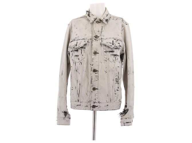 Saint Laurent Denim Jacket White Cotton L