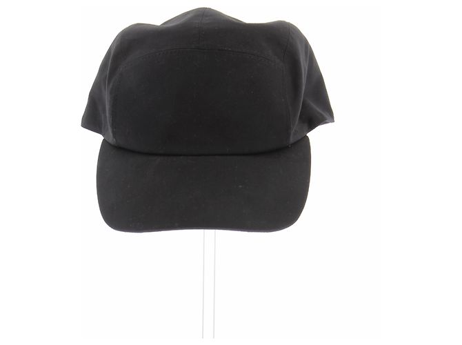 Hermès Black Cotton Cap Size 60