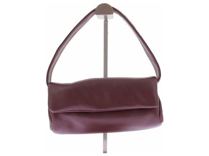 Autre Marque Bolso de mano MABASH de cuero burdeos