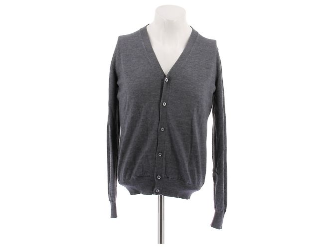 Prada Grauer Wollcardigan