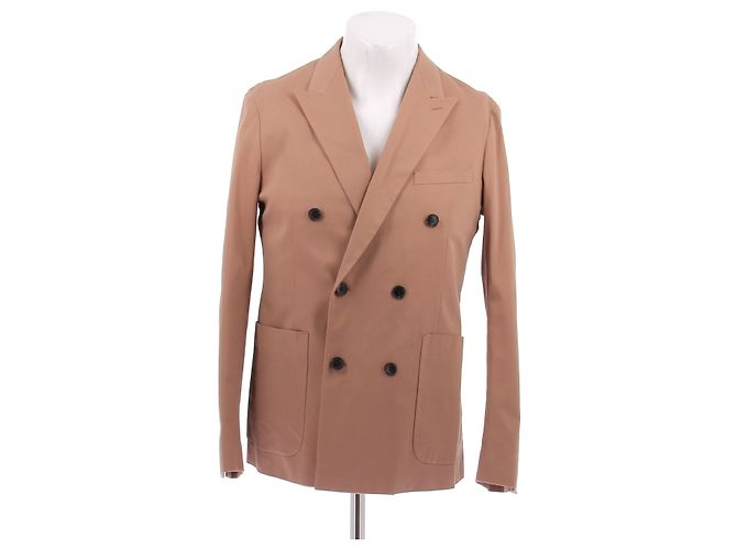 Autre Marque DE FURSAC Light Brown Cotton Suit Size 50