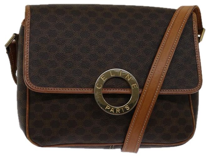 Céline Celine Circle Logo Canvas Marrone