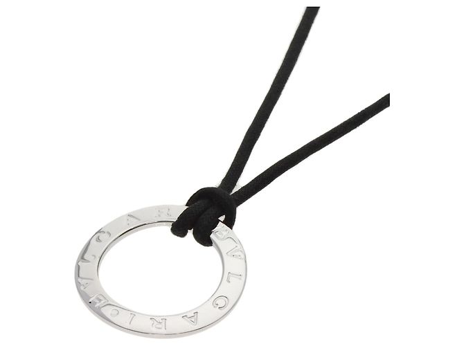 Bulgari Collar Logo Circle BVLGARI en oro blanco de 18K