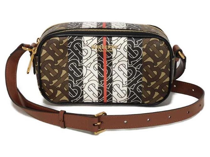 Sac à dos mini caméra Monogram TB de Burberry Marron