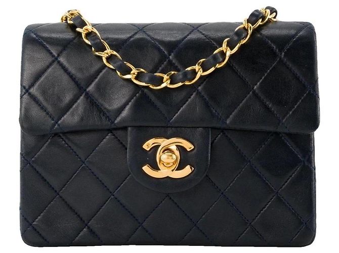 Borsa a tracolla Chanel Classique in pelle nera Nero