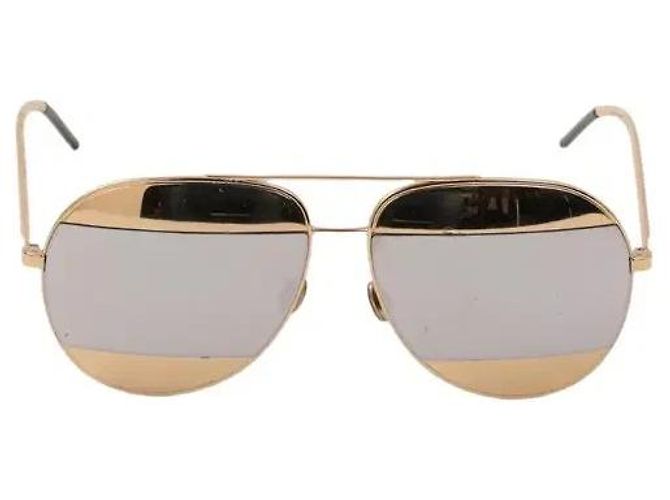Dior Split 1 Sonnenbrille Gold Metall Verspiegelt Golden