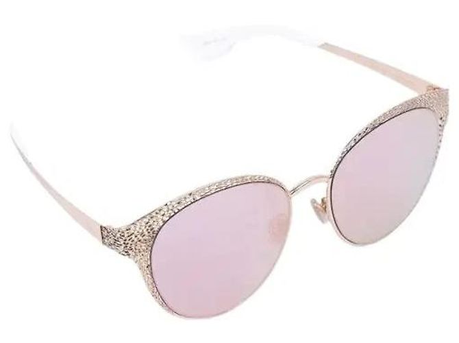 Dior Unique Sonnenbrille Gold Metall Rosa Gläser Golden