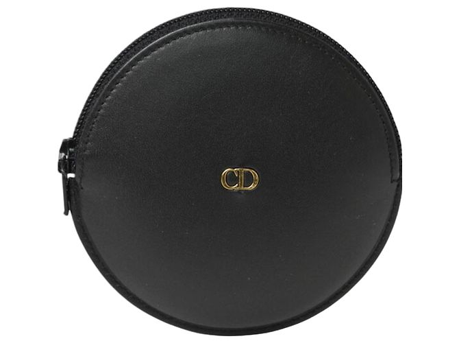 Christian Dior Black Leather Coin Case