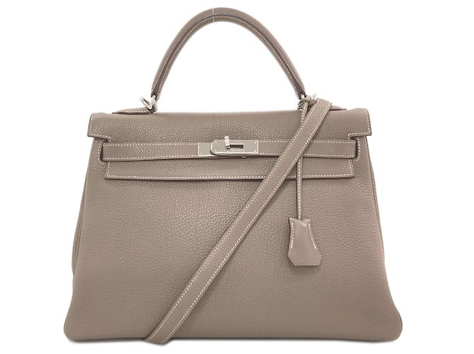 Sac à main Hermès Kelly 32 Taupe