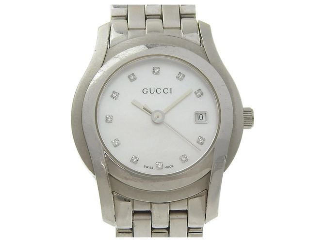Reloj analógico de cuarzo de acero inoxidable Gucci 5500L