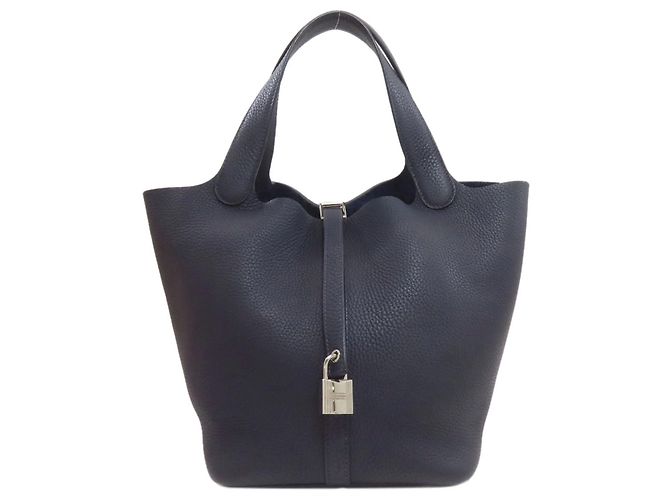 Borsa Hermès Picotin Lock MM Blu navy 