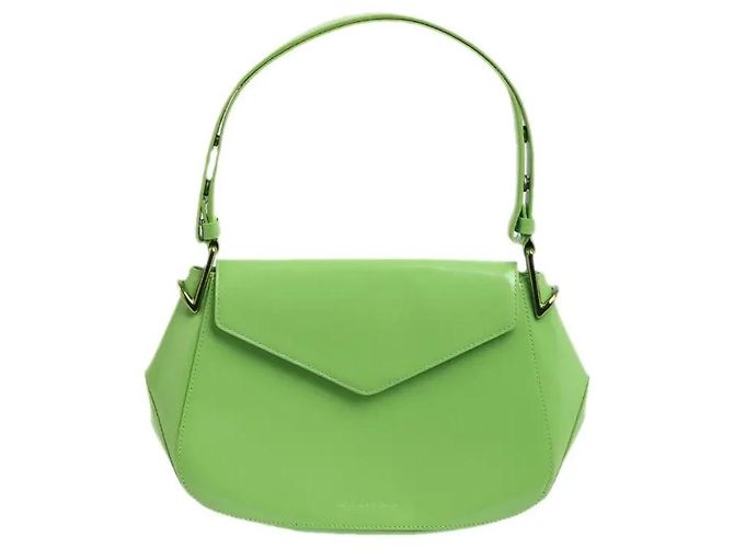 Borsa Bottega Veneta V Ring Verde in Pelle
