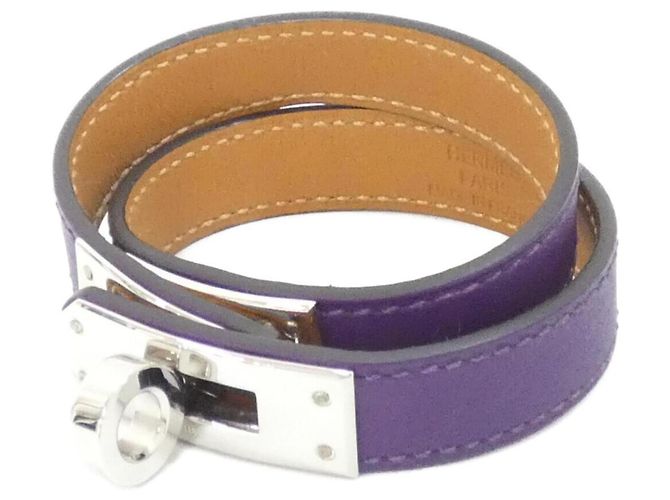 Pulseira Charm Double Tour Kelly da Hermès Roxo