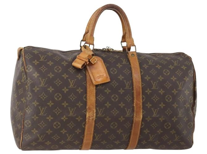 LOUIS VUITTON Bolsa Boston Monogram Keepall 50 M41426 Auth LV LNZ775 Monograma