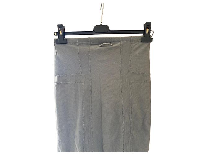 Jean Paul Gaultier Grauer Strick-Bleistiftrock