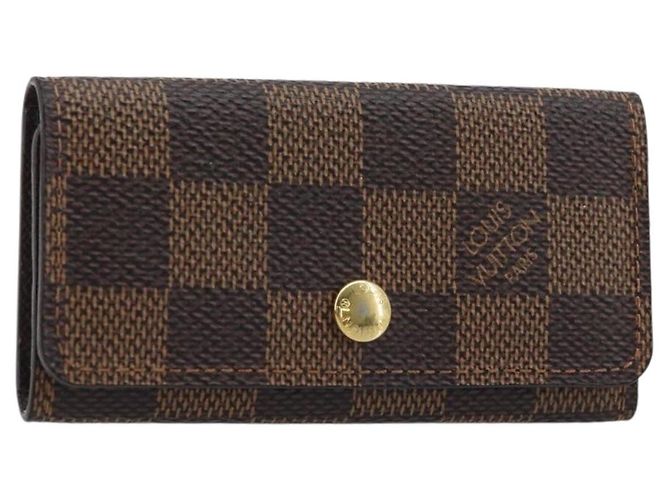 LOUIS VUITTON Damier Ebene Multicles 4 Key Case N62631 LV Auth BA11517