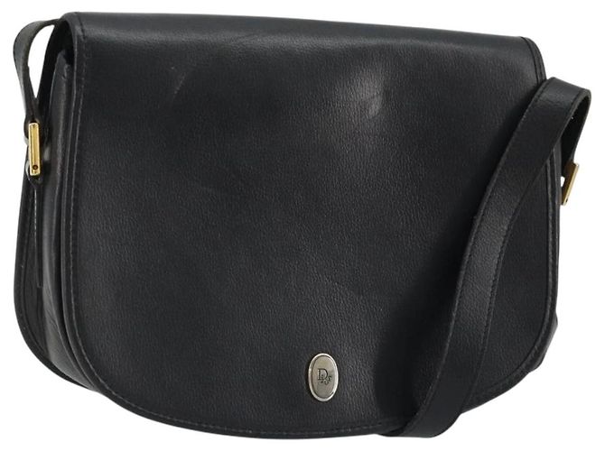 Borsa a Spalla Christian Dior in Pelle Nera e Oro Auth ARZ819 Nero D'oro