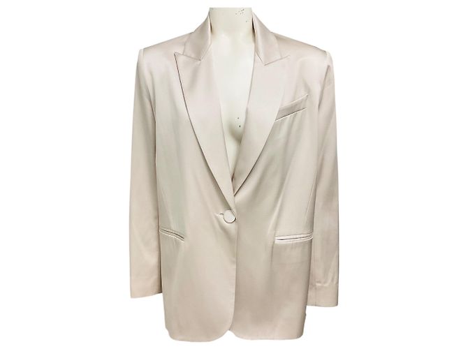 Autre Marque El Blazer Oversized de Seda Gris Sei