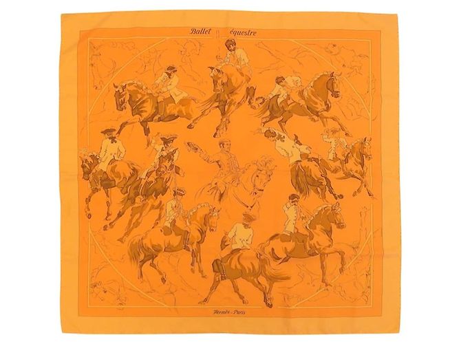 Lenço de Seda Ballet Equestre Hermès Carre 90