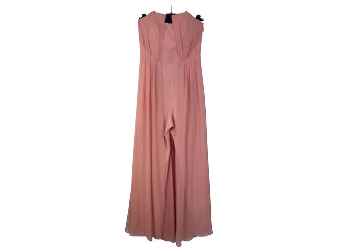 Halston Heritage rosa trägerloser Jumpsuit Pink