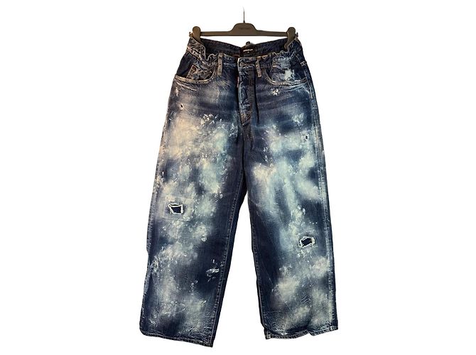 Dsquared2 Distressed Wash Jeans Blue