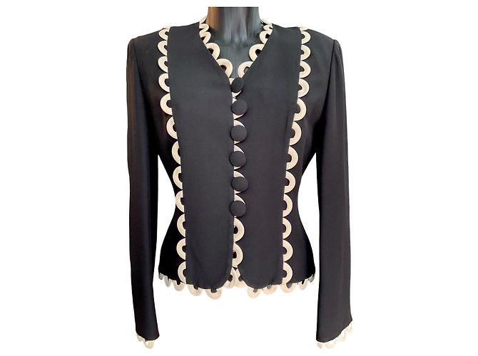 Giacca nera e beige Moschino Cheap & Chic