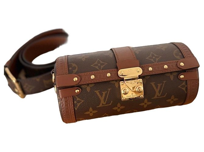 Bolsa Trunk Papillon Monogram Louis Vuitton Marrom