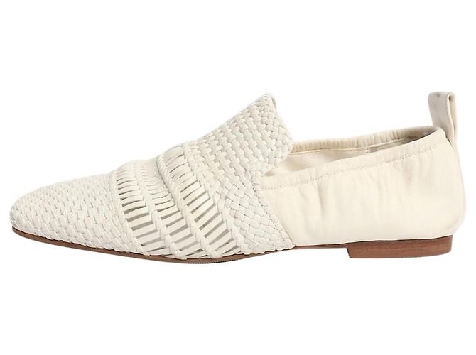 Céline White woven leather flat shoes - size EU 37.5
