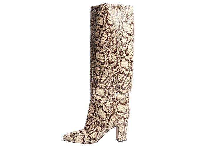 Paris Texas Brown python leather knee-high boots - size EU 41