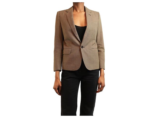 Céline Brown houndstooth blazer - size XS