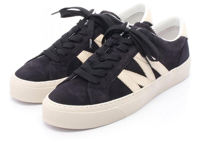 Moncler MONACO2 Suede Leather Sneakers