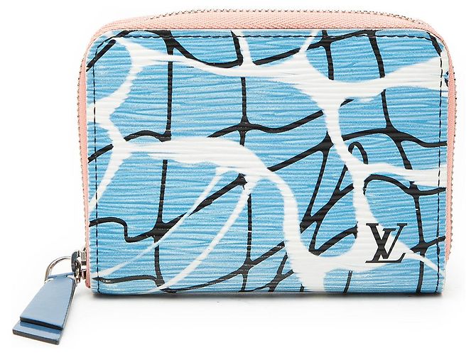 Monedero Zippy en Epi Aqua Azul Louis Vuitton Azul claro