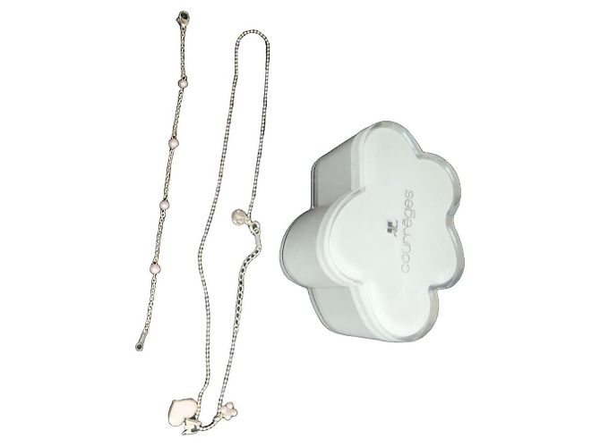 Courreges Pulseira e colar Courrèges Prata Rosa