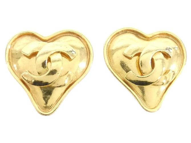 Orecchini vintage Chanel D'oro Metallico