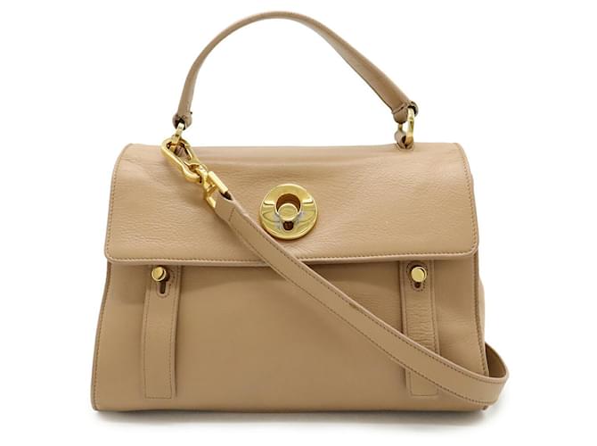 Yves Saint Laurent Muse Two Leather Handbag Pink 