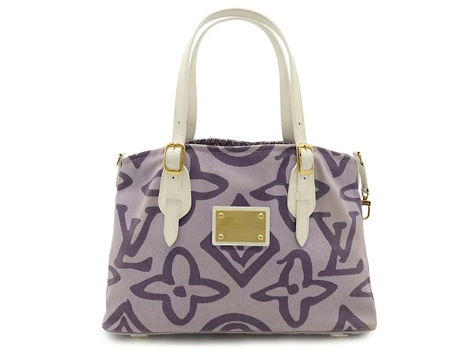 Bolsa 2 em 1 em lona Tahitienne PM da Louis Vuitton Roxo